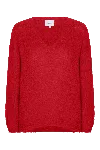 Americandreams Women's Silja V Neck Knit Lipstick Red