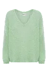 Americandreams Women's Silja V Neck Knit Mint Green
