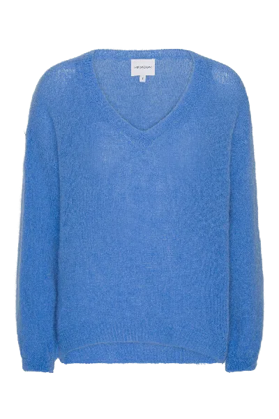 Americandreams Women's Silja V Neck Knit Sky Blue
