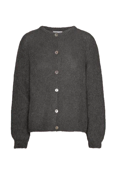 Americandreams Women's Susan Alpaca Cardigan Anthracite Grey