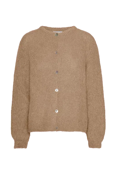 Americandreams Women's Susan Alpaca Cardigan Medium Brown