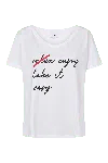 Americandreams Women's T-shirt White Enjoy Take It Easy Black Letters