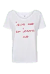 Americandreams Women's T-shirt White Love Me Or Leave Me Red Letters