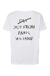 Americandreams Women's T-shirt White Not From Paris, Madame Black Letters