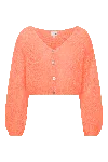 Americandreams Women's Yellow / Orange Cornelia Cropped Cardigan Burnt Orange