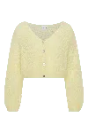 Americandreams Women's Yellow / Orange Cornelia Cropped Cardigan Light Yellow