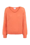 Americandreams Women's Yellow / Orange Milana Ls Alpaca Pullover Burnt Orange