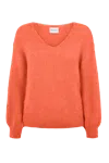 Americandreams Women's Yellow / Orange Milana Ls Alpaca Pullover Salmon