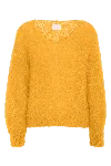 Americandreams Women's Yellow / Orange Milana Ls Mohair Knit Burnt Yellow