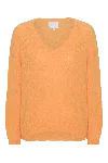 Americandreams Women's Yellow / Orange Silja V Neck Knit Light Orange