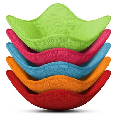 Amexin Joy Microwave Bowl Holder Set Of 5 Five Color Pack Microwave Bowl Holders For Hot Food 7.5 X7.5 Inch Hea In Multi
