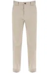AMI ALEXANDRE MATIUSSI COTTON SATIN CHINO PANTS IN