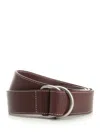Ami Alexandre Mattiussi -bl206 Cuir Liss Belts Bordeaux