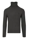 Ami Alexandre Mattiussi Ami Paris Charcoal Cashmere Blend Sweater In Gray