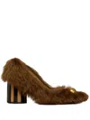 Ami Alexandre Mattiussi 100mm Embellished Pointed Toe Heel In Brown