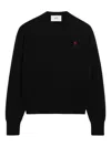 Ami Alexandre Mattiussi Ami Paris Classic Fit Ami De Coeur Organic Cotton Jersey Long-sleeve T-shirt In Black