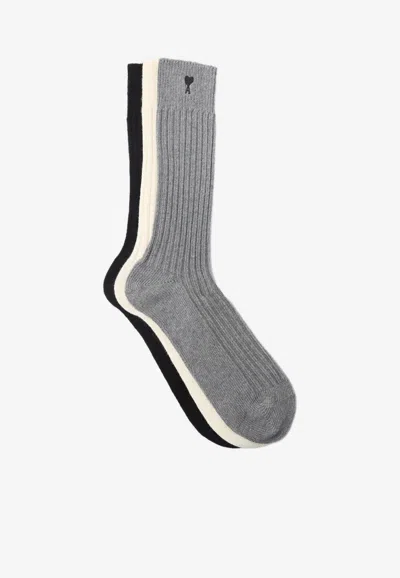 AMI ALEXANDRE MATTIUSSI 3-PACK ADC SOCKS