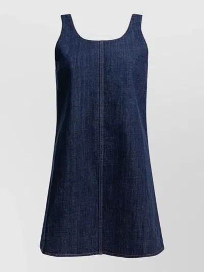 Ami Alexandre Mattiussi A Line Dresses Sleeveless Scoop Neckline In Blue
