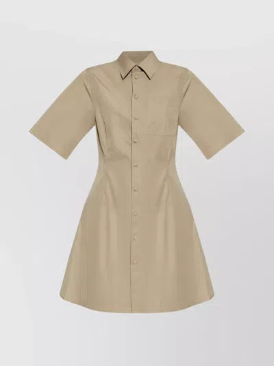 Ami Alexandre Mattiussi A-line Silhouette Dress Collared Neck