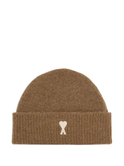 Ami Alexandre Mattiussi Adc Beanie In Sand