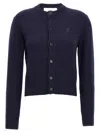 Ami Alexandre Mattiussi Ami De Coeur Cashmere Cardigan In Blue