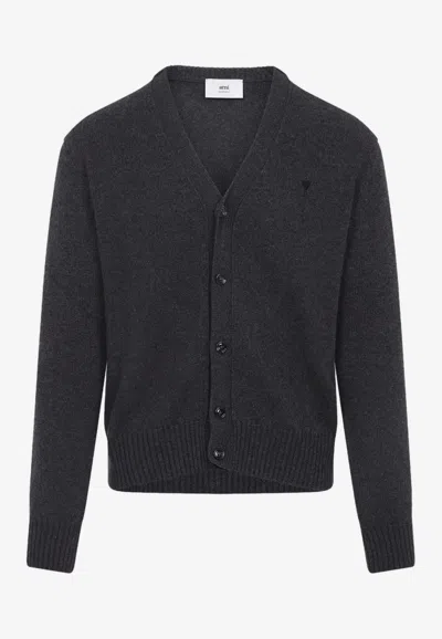 AMI ALEXANDRE MATTIUSSI ADC CARDIGAN IN CASHMERE AND WOOL