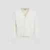 Ami Alexandre Mattiussi V-neck Cardigan With Ribbed Cuffs And Hem In White