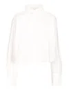 Ami Alexandre Mattiussi Oversized Cropped Shirt Shirts White In White
