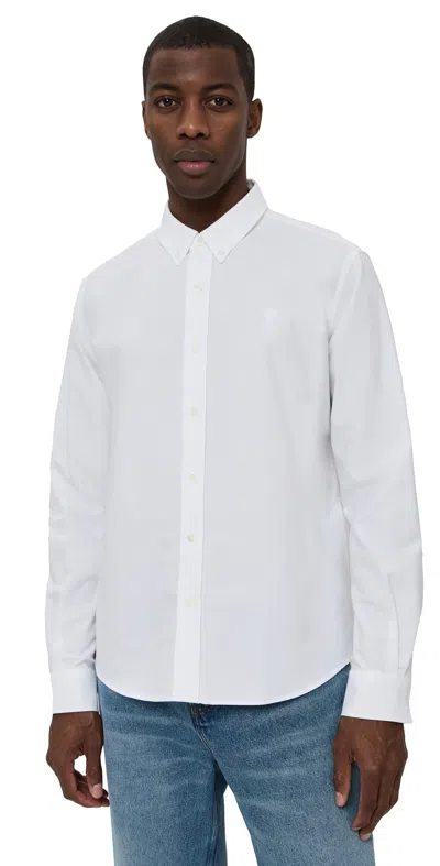 Ami Alexandre Mattiussi Adc Classic Fit Oxford Shirt Natural White