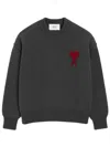 Ami Alexandre Mattiussi Adc Crewneck Sweater In Gray