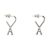Ami Alexandre Mattiussi Adc Earrings Ami Paris Metal Silver In Metallic