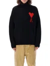 Ami Alexandre Mattiussi Sweater Ami Paris Men Color Black In Black/red