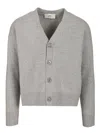 Ami Alexandre Mattiussi Ami Paris Men Wool And Cashmere Cardigan In Gray