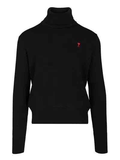 AMI ALEXANDRE MATTIUSSI ADC-HKS827 MERINOS KNITWEAR BLACK
