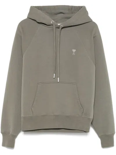 Ami Alexandre Mattiussi Adc Hooded Sweatshirt In Green
