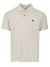Ami Alexandre Mattiussi Adc-hpl411 Pique Polo Shirt Grey In Gray