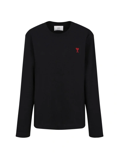 Ami Alexandre Mattiussi Adc Long Sleeve Jersey In Black