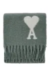 AMI ALEXANDRE MATTIUSSI OVERSIZED SCARF WITH ADC DETAIL IN WOOL BLEND MAN