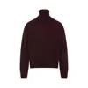 Ami Alexandre Mattiussi Ami Paris Tyrian Purple Wool Blend Oversize Sweater In Burgundy
