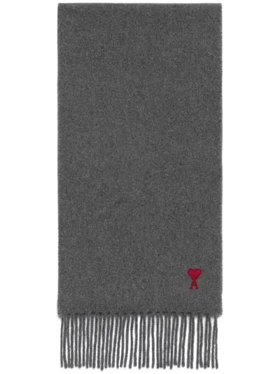 Ami Alexandre Mattiussi Adc Scarf In Gray