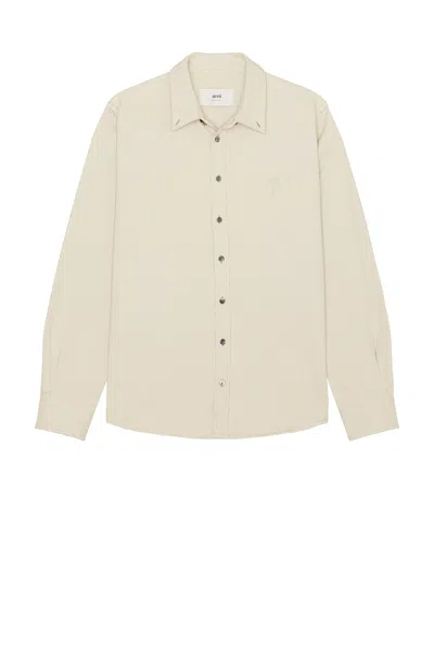 Ami Alexandre Mattiussi Beige Ami De Cœur Shirt In 271 Light Beige