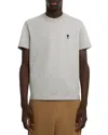 Ami Alexandre Mattiussi Ami De Coeur T-shirt In Organic Cotton Jersey In Gray