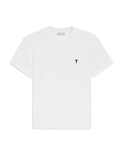 Ami Alexandre Mattiussi Ami Paris Men Ami De Coeur T-shirt In Organic Cotton Jersey In White