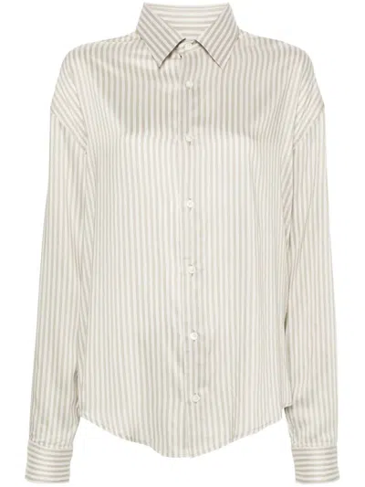 Ami Alexandre Mattiussi Adc Stripe Shirt In White