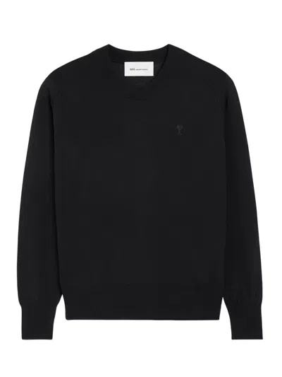 Ami Alexandre Mattiussi Ami Paris Ami De Coeur Cotton Sweatshirt In Black