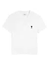 Ami Alexandre Mattiussi Ami Paris Ami Paris De Coeur Cotton T-shirt In White