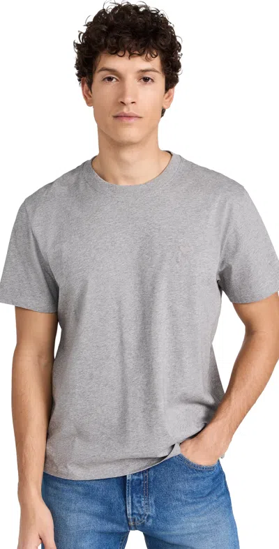 Ami Alexandre Mattiussi Adc T-shirt Wool Viscose Canvas Hthr Grey