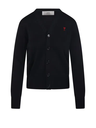 AMI ALEXANDRE MATTIUSSI ADC V NECK MERINO CARDIGAN