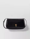 Ami Alexandre Mattiussi Adjustable Leather Shoulder Bag With Gold-tone Hardware