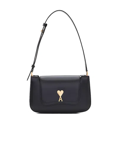 Ami Alexandre Mattiussi Adjustable Shoulder Strap Single Shoulder Bag In Black